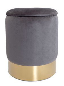 Velvet ontlasting decoratie -ontlasting en Pouf Decopouf Velours Stool met opslagruimte u.