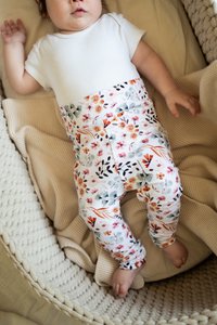 Jersey-Leggings mit Bio-Blumendruck