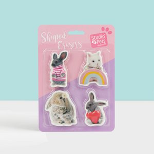 Studio Pets 2D Shaped erasers Bunnies