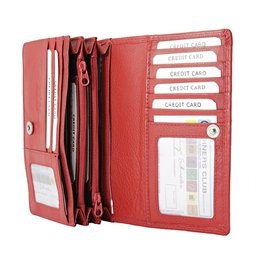 Cartera Mujer Piel Vaqueta - RFID Antideslizante - Cartera Mujer Ideal