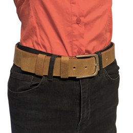 Men's Belt Brown Italian Leather - 3.5 cm Wide Casual Leather Women's Belt Or Men's Belt