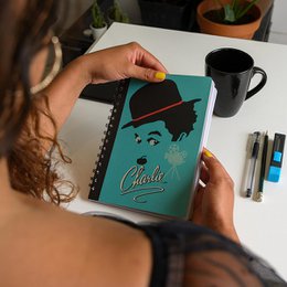Charles Chaplin - Notizbuch A5, rautiert