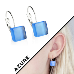 Glazen oorbellen met sluiting • 10mm • duurzaam / nikkelvrij / veel kleuren