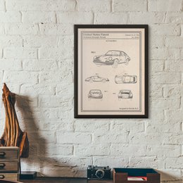Affiche brevet Porsche 911