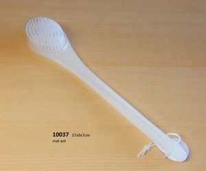 Bath brush plastic white 37 cm