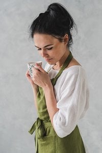 Unisex Full Bib Linen Apron in Various Colors