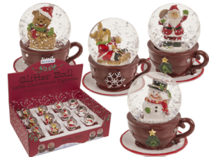 Sneeuwbol van polyresin, kerstfiguren,