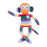 Knuffelsok Aap Midi gekleurd