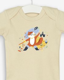Chat Botté natural body 100% organic cotton certified OEKO-TEX