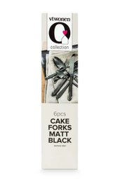 Set/6 Cake Forks Matt Black