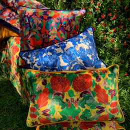 Cushion Au Jardin blue (50x50)