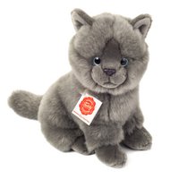 Carthusian cat sitting 20 cm - soft toy - soft toy