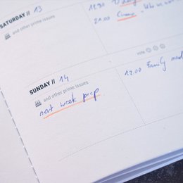 Cuaderno de papelería planificador semanal