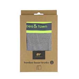 Bamboo boxer trunks melange grey