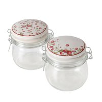 Vorratsglas 450ml Porzellan/Glas Erdbeere