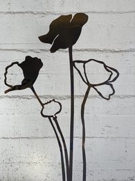 Poppy open up - Objeto de acero corten