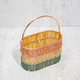 Lysekrone udsmykket guld fransk flag diamanttaske