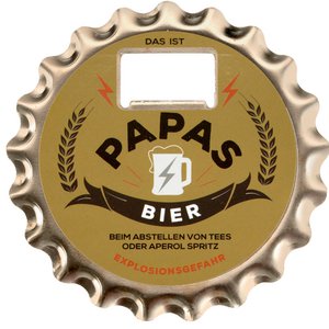 VE Bieropener/onderzetter met magneet - Dit is papa's bier