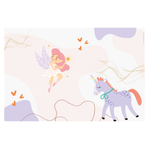 Bureauonderlegger/knutselonderlegger voor kinderfee en paard