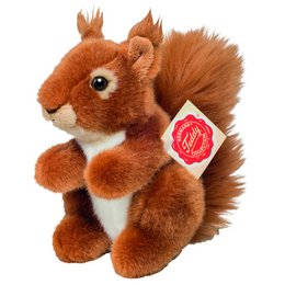 Soft, plush squirrel toy with realistic details and features. Ideal for children as a cuddly companion.