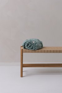 Ocean Mint linnen hoeslaken/platlaken