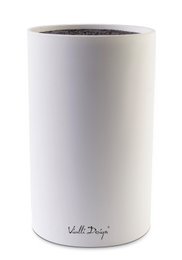 A white cylindrical knife block with the text "NERO 5466" printed on it. The knife block is designed to hold and store kitchen knives.