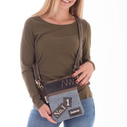 Sunsa skuldertaske til kvinder. Skuldertaske i vintage stil. Håndtaske i lærred. lille crossbody taske til kvinder. stjernemærke