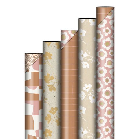 Rolls of gift wrapping paper - Vibrant Vintage Summer '25 - assorted