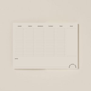 A4 Daily Desk Planner
