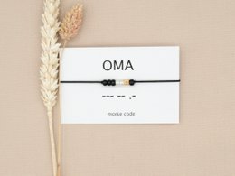 Morse code armband Oma (zilver,rosé goud,goud)