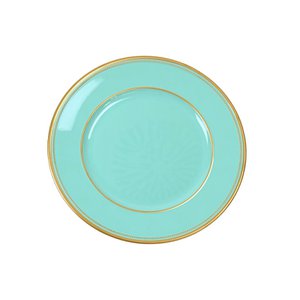 Charger plate, turquoise, plastic, diameter 33 cm