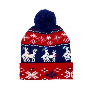 Knipperende muts - Rood/blauw - the making of Rudolph