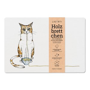 Houten plank - ramen cat