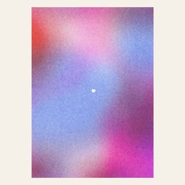 Colorful abstract postcard with hearts design, suitable for love and romance.