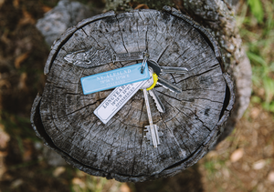 Rectangle enamel keyring 8x2 cm | SVALBARD