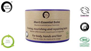 Organic Men's Essential Balm with Sandalwood 100ml - For Face, beard, hands & whole body