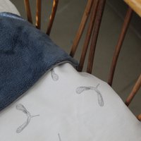Wiegdeken propeller- teddy blauw