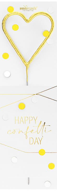 Confetti gold Sortiment 144 Wondercandle® classic