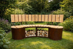 Bank Pforzheim inkl. Lehne aus Edelrost