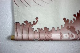 Vægophæng bølge- og kranstof 90x130 cm blåt bomuld