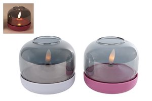 Sfeerverlichting paars 10x10x8cm