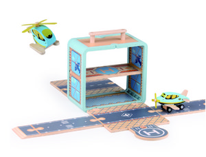 Luchthavenkoffer - Imitatiespel - 3+ houten speelgoed