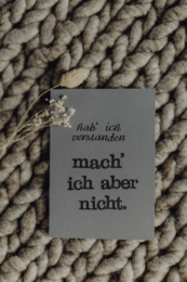 Cartolina affrancata "Hab ich verstanden"