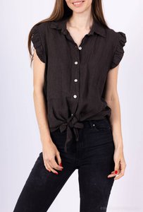 Mouwloze linnen blouse – Casual chique stijl - 22581