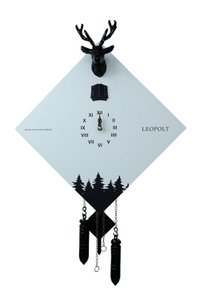 Cuckoo Clock - Black Forest - White/Black