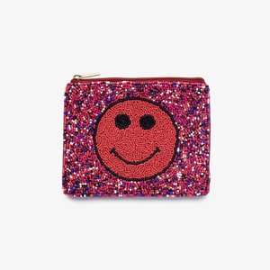 Coin purse Smiley roze