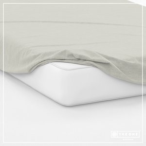 Spannbetttuch für Doppelbett, 100 % gekämmter Baumwollsatin, 160 x 220 cm, 235TC (Fäden)