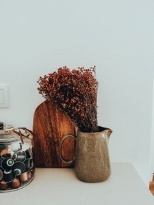 Bezem Bloom Oranje Gedroogde Bloemen