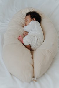 Stillkissen Musselin beige