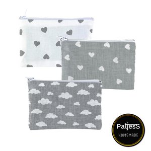 Mini wallet clouds and hearts
